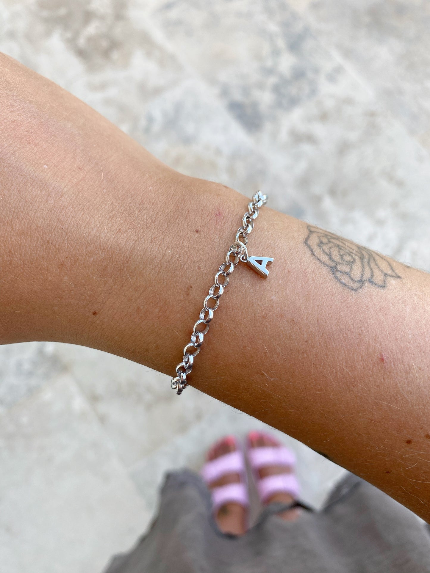 Bracelet Lettre Argent